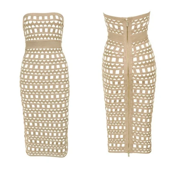 House of CB Demelza Bandage Cut Out Dress - Picture 3 of 9